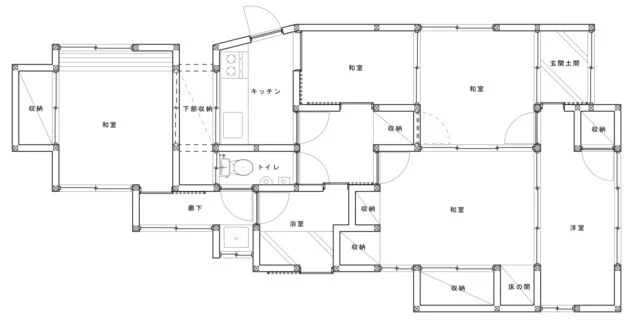 改修前間取り図