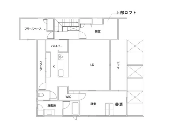 ２F　自邸部分　間取り図