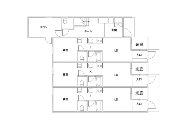 1F　賃貸部分　間取り図