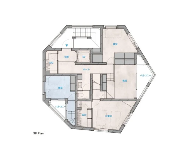 ３F間取り図