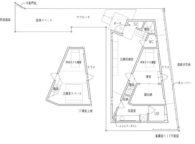 １F平面図