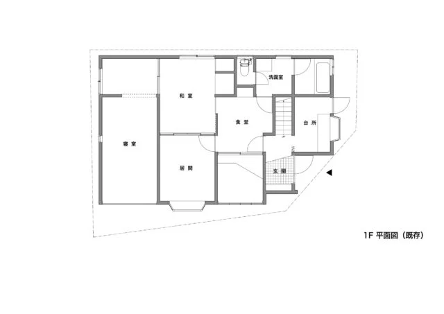 リノベーション前１F間取り図