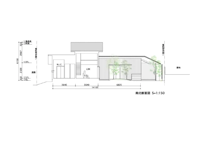 南北断面図
