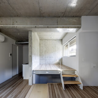 専用庭のあるＧタイプの部屋は、半地下のスペースつき。人気の部屋の１つだという。
