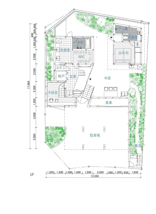１F平面図